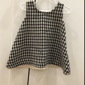 Little Creative Factory girls black houndstooth dress size 2-3